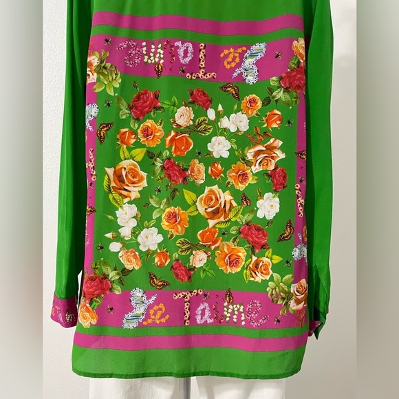 EUC L’Agence Gio Button Down Silk Shirt Size XL - Picture 9 of 16